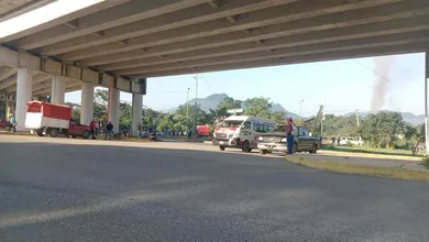 Bloqueo en carretera Las Tres Huastecas Huejutla