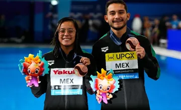 México gana bronce en clavados mixtos en el Campeonato en Doha