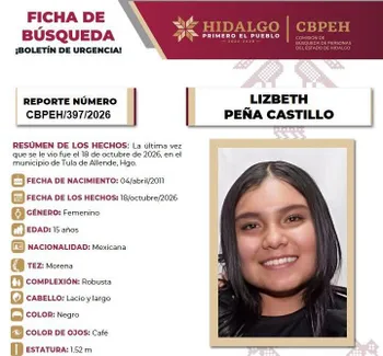 Ficha de Búsqueda Lizbeth Peña Castillo