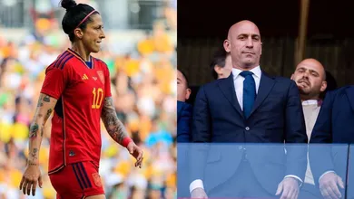 Foto de Jenni Hermoso y Luis Rubiales.