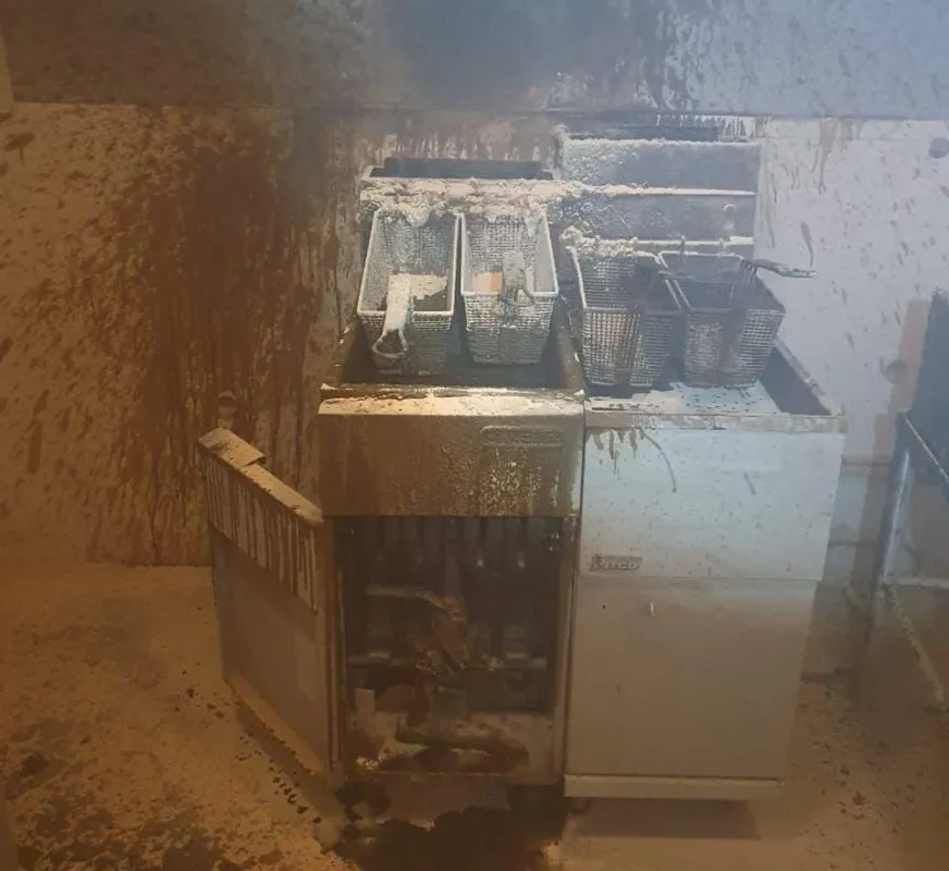 Se incendia local de comida en Actopan