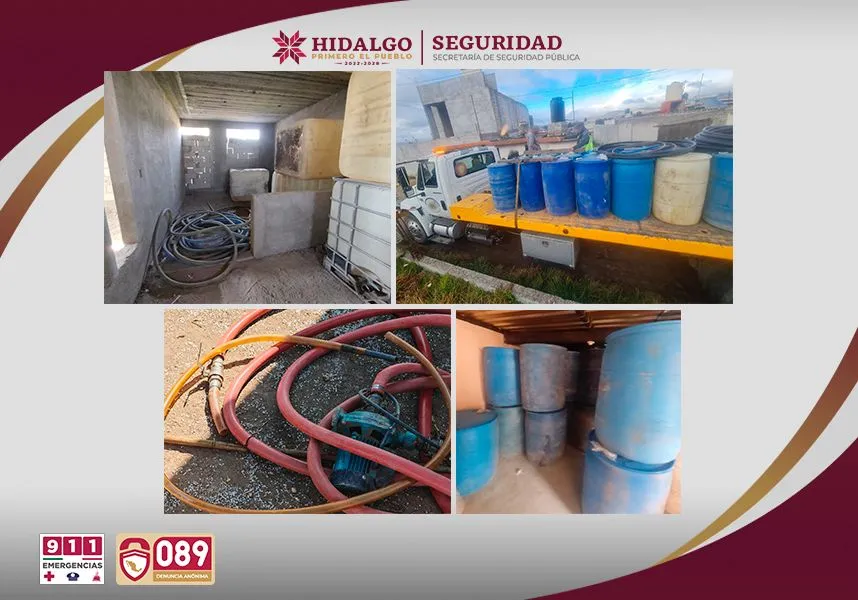 Hidalgo supera los 6 millones de litros de combustible asegurados en combate al huachicol