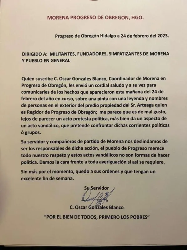 Realizan pintas en salón de eventos en Progreso de Obregón