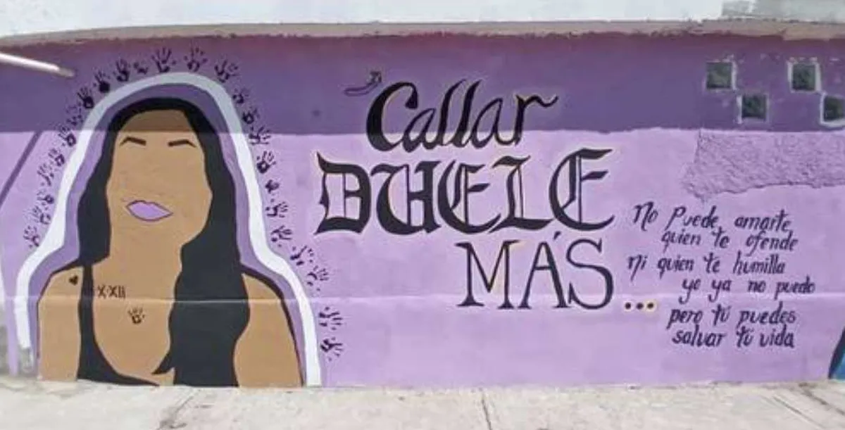 Con mural de joven asesinada, alertan ante violencia de género