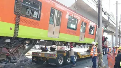 Retiran uno de los vagones del desplome en Línea 12