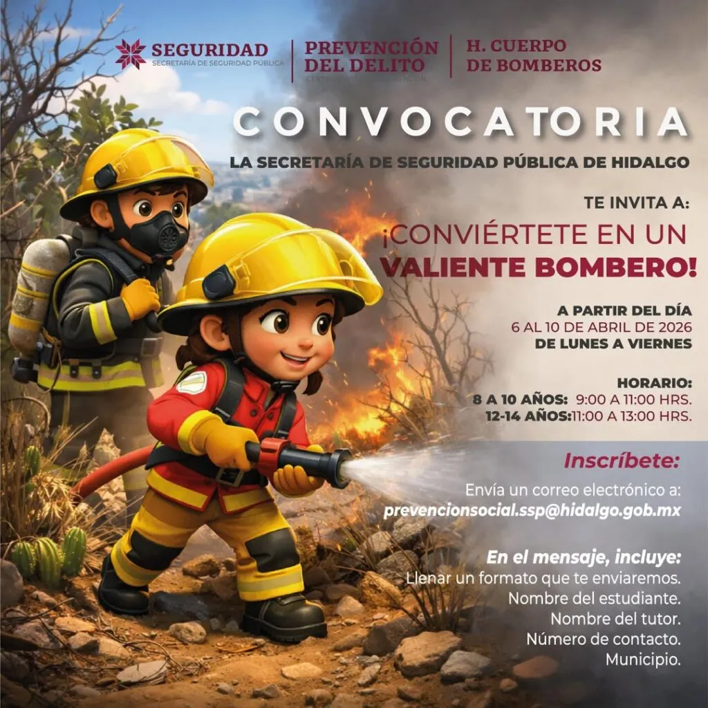 Así puedes convertirte en bombero desde niño en Hidalgo