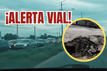 [VIDEO] Bache en la Pachuca Sahagún deja fila de tráfico kilométrica