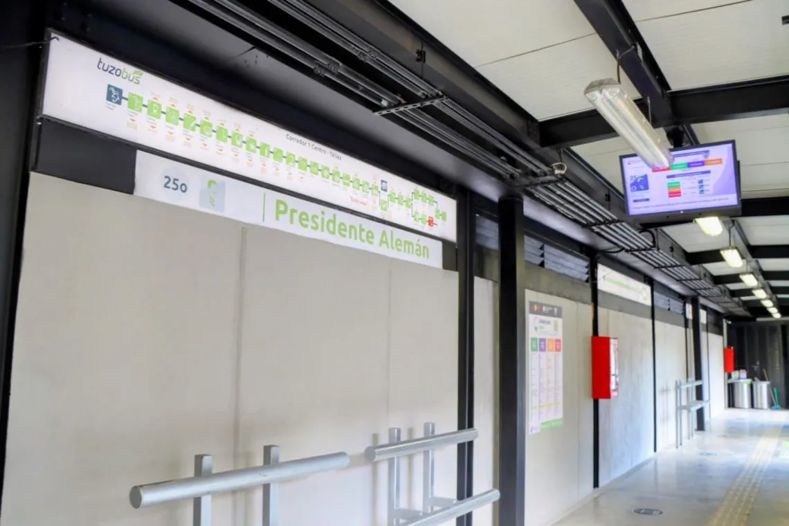 Este lunes entra en operación estación del Tuzobús Presidente Alemán