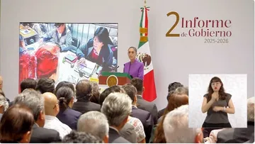 Claudia Sheinbaum rinde su Segundo Informe de Gobierno desde Palacio Nacional destacando la austeridad republicana.