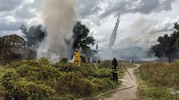 Se registra incendio cerca del Puente Atirantado en Pachuca