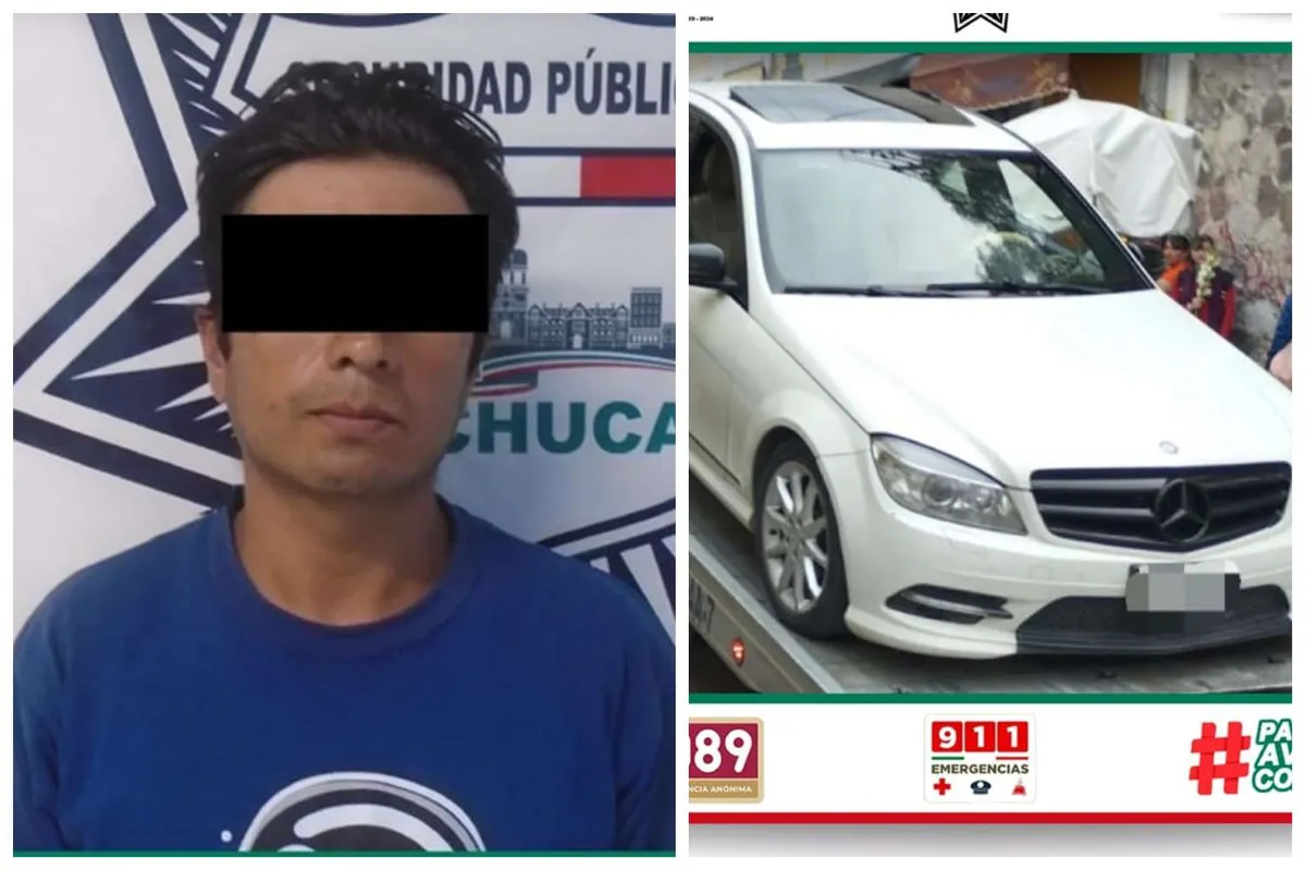 Pachuca: sujeto presumía Mercedes-Benz robado y lo detienen