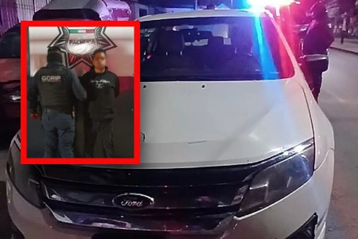 Detenido con auto robado en Pachuca