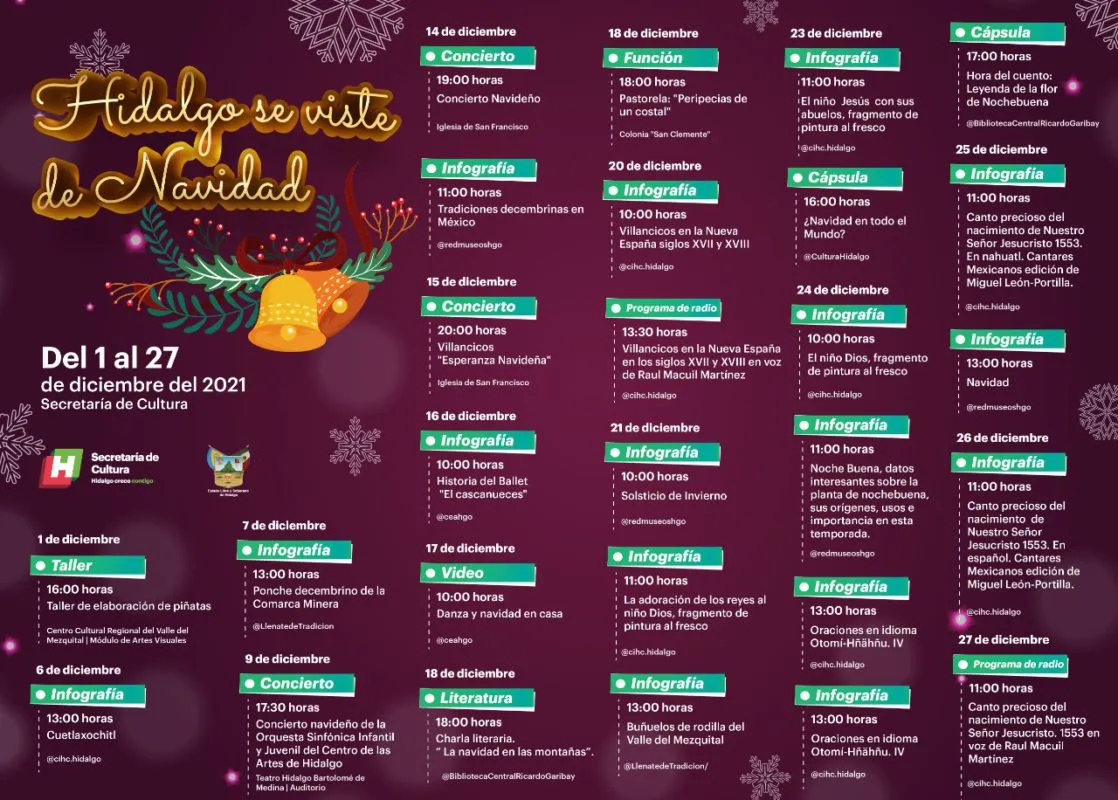 Listo el Festival Hidalgo se Viste de Navidad
