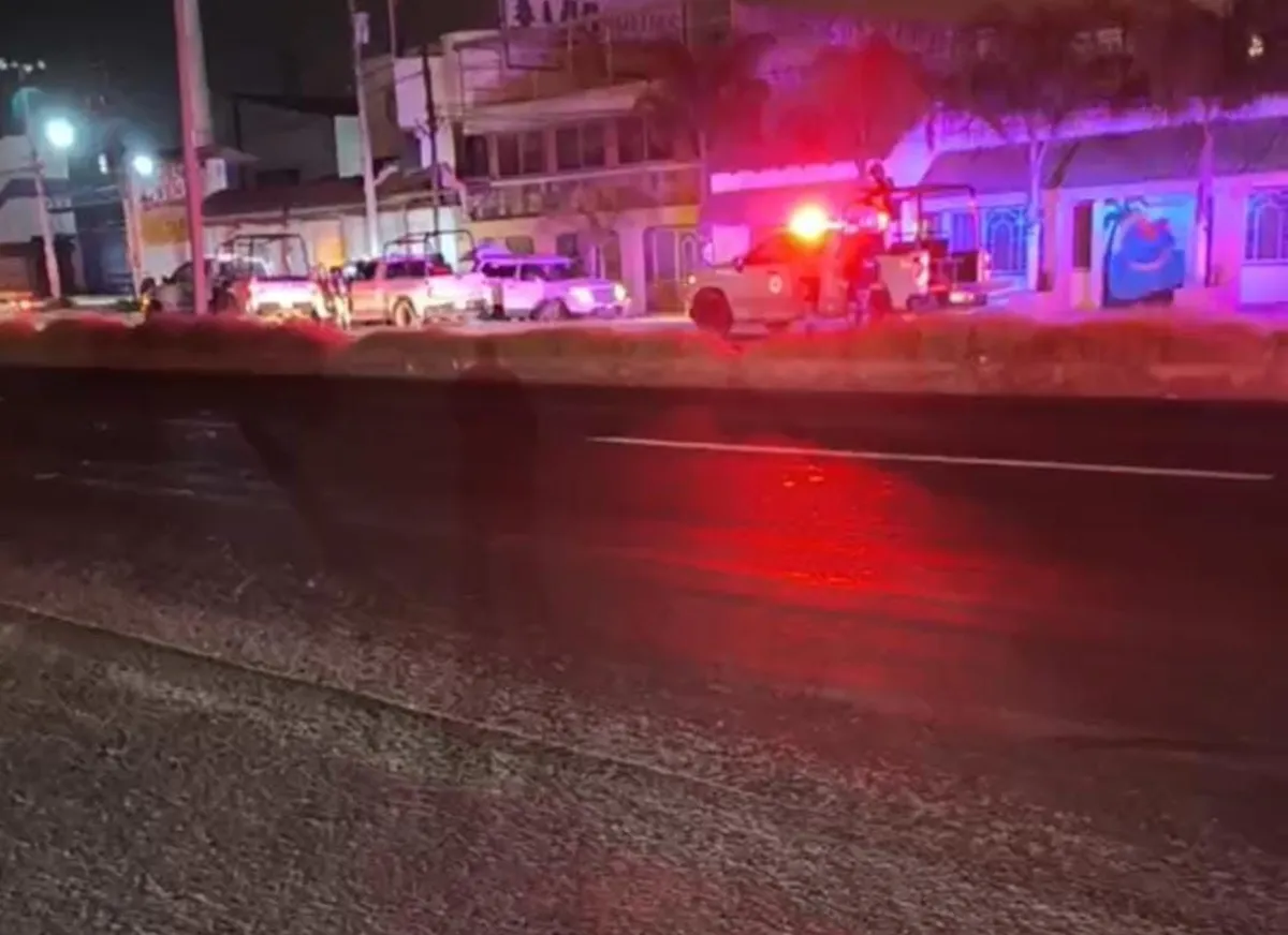 Zona acordonada en la carretera Tula–Jorobas