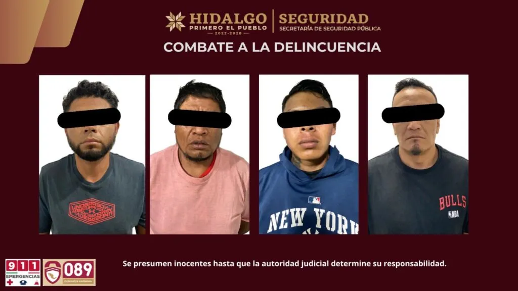 Detienen a cuatro presuntos asaltantes de transporte de carga en la México-Pachuca