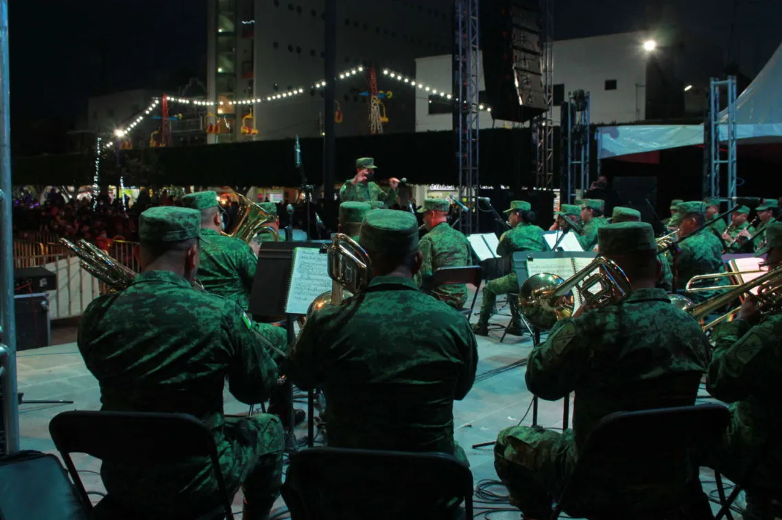 Participa banda de música del ejército en feria 2022 de Progreso de Obregón