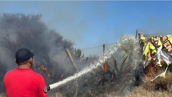 El incendio ocurrió a un costado de la carretera México–Laredo, en El Arenal.