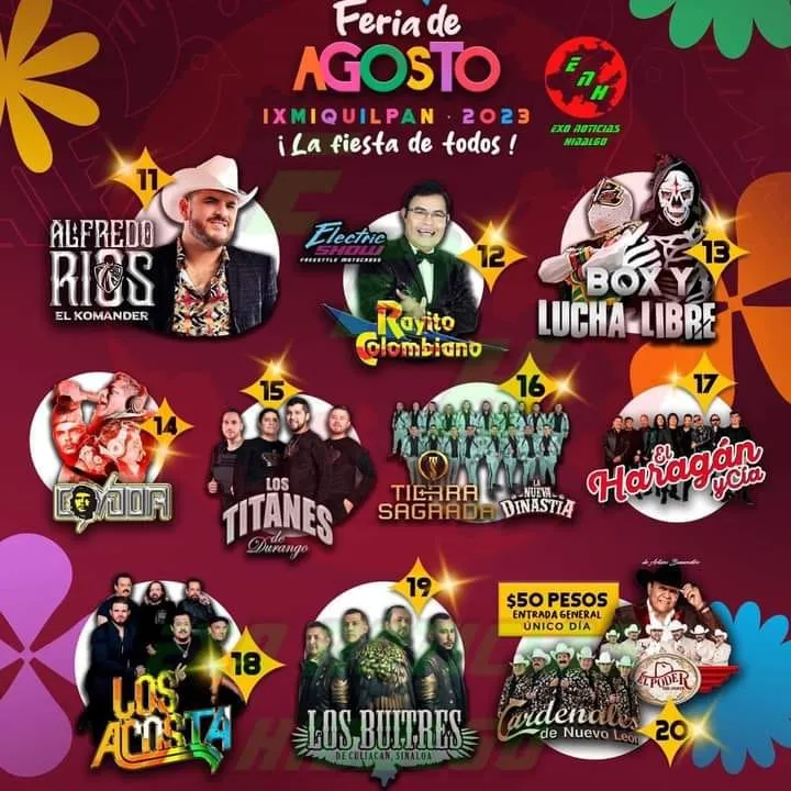 Feria Ixmiquilpan 2023: presentan cartel artístico