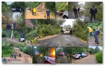 Seguridad Pública de Hidalgo implementa operativos por lluvias