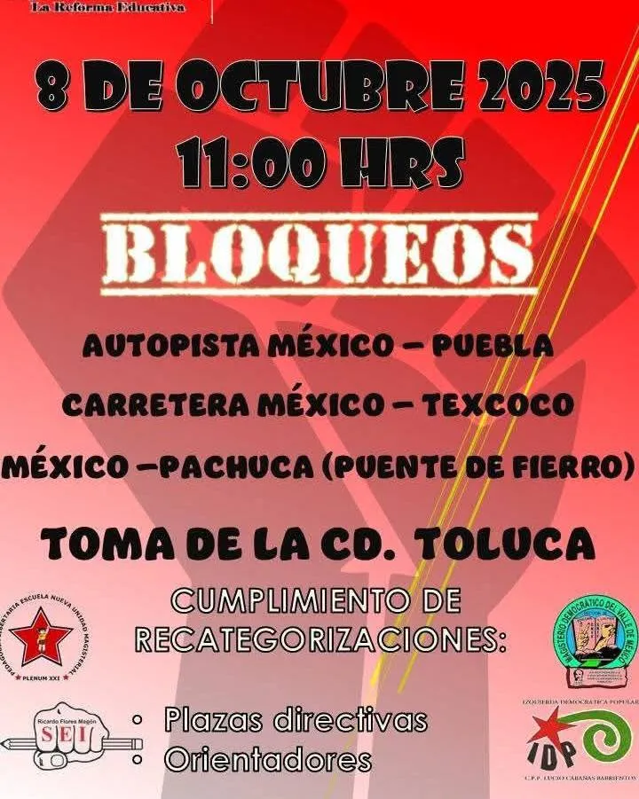 ¡Atención conductores! Se prevé bloqueo en la México-Pachuca HOY; toma precauciones