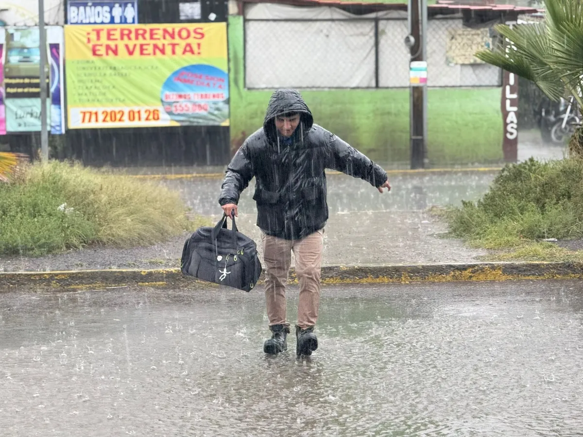 lluvia en Pachuca
