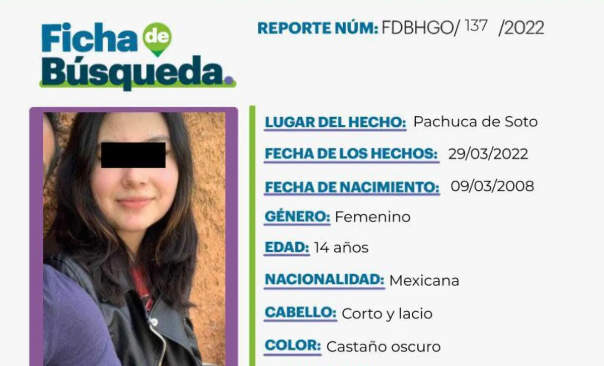 Encuentran en Neza a adolescente desaparecida en Pachuca