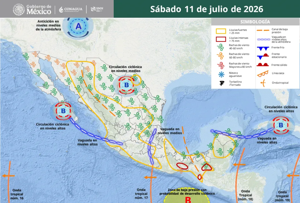 ¿Persiste Tormenta Negra en Hidalgo y CDMX? Aquí el pronóstico de clima: sábado 11 y domingo 12 de julio con lluvias intensas en México