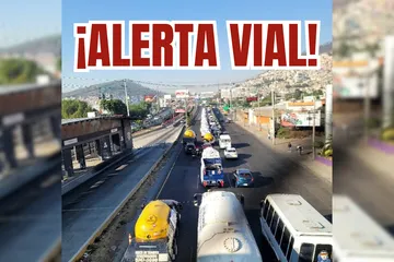 Bloqueo en la México-Pachuca hoy afectó tránsito por protesta de gaseros