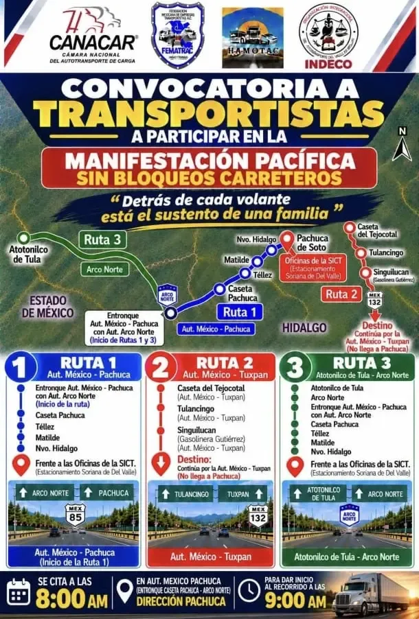 ¿Habrá bloqueos en Hidalgo este lunes? Esto se sabe del paro de transportistas
