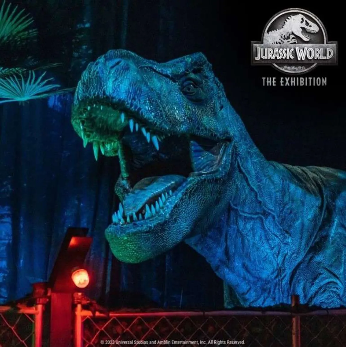 Roban robot de dinosaurio del Jurassic World The Exhibition en CDMX