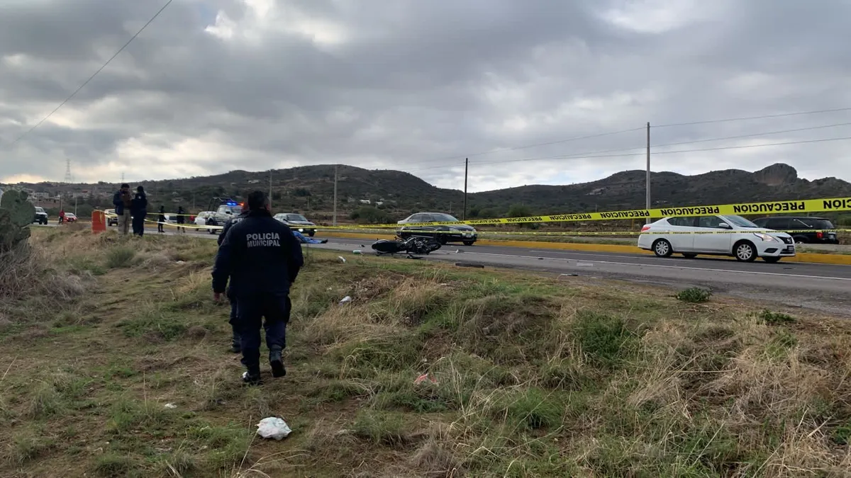 Fallece motociclista sobre la carretera Pachuca-Tulancingo