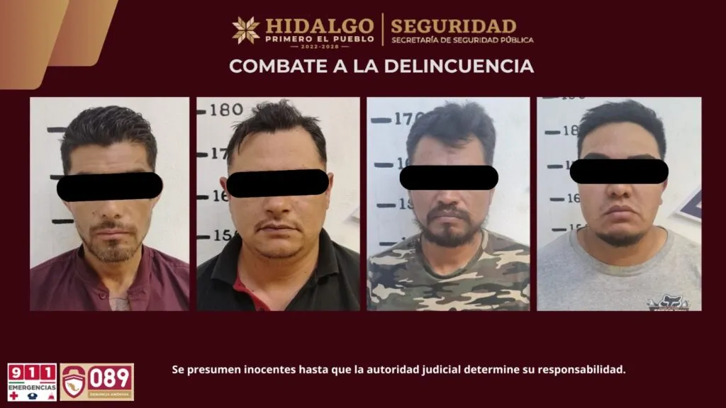 Cae grupo ligado a delitos en Tepeapulco con armas y más de mil dosis de droga