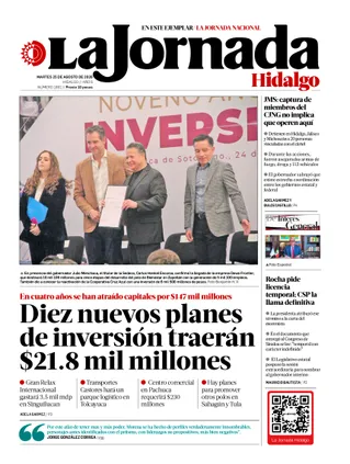 La Jornada Hidalgo | 25 de agosto de 2026