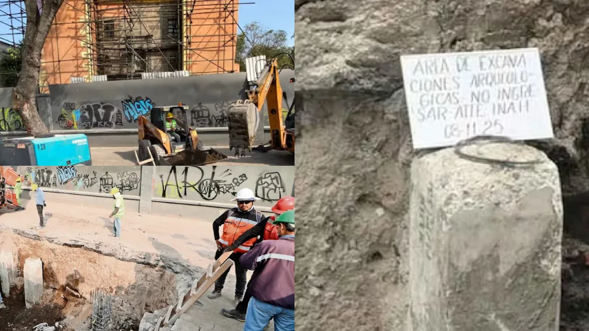 Hallazgo arqueológico en la Calzada Flotante de Tlalpan obliga al INAH a suspender obras en el Parque Elevado de la CDMX.