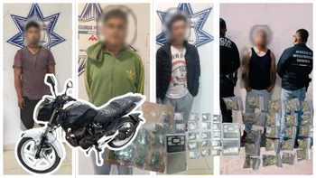 Elementos de Seguridad Pública durante un operativo en Mineral de la Reforma.
