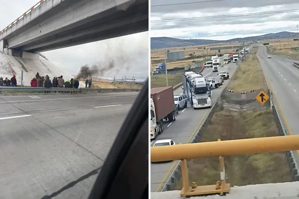 Ejidatarios bloquean el Arco Norte a la altura de Calpulalpan