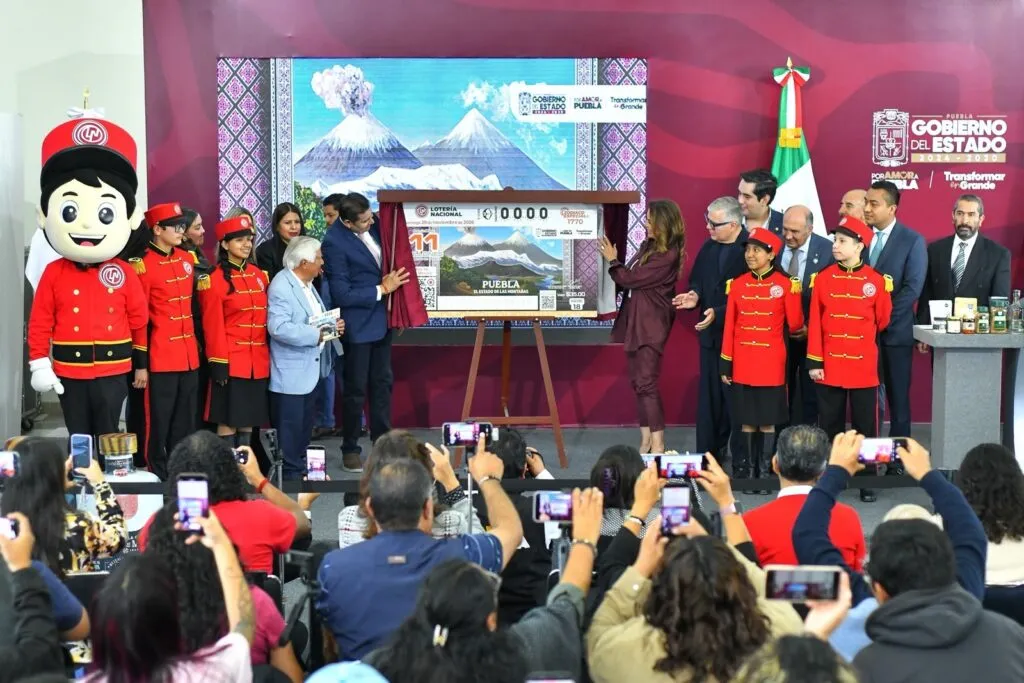 Montañas de Puebla protagonizan nuevo billete de Lotería Nacional