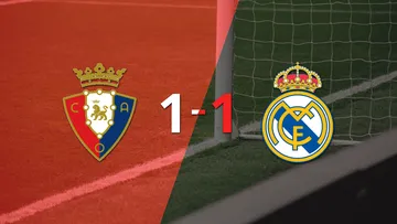 Osasuna logró sacar el empate de local frente a Real Madrid