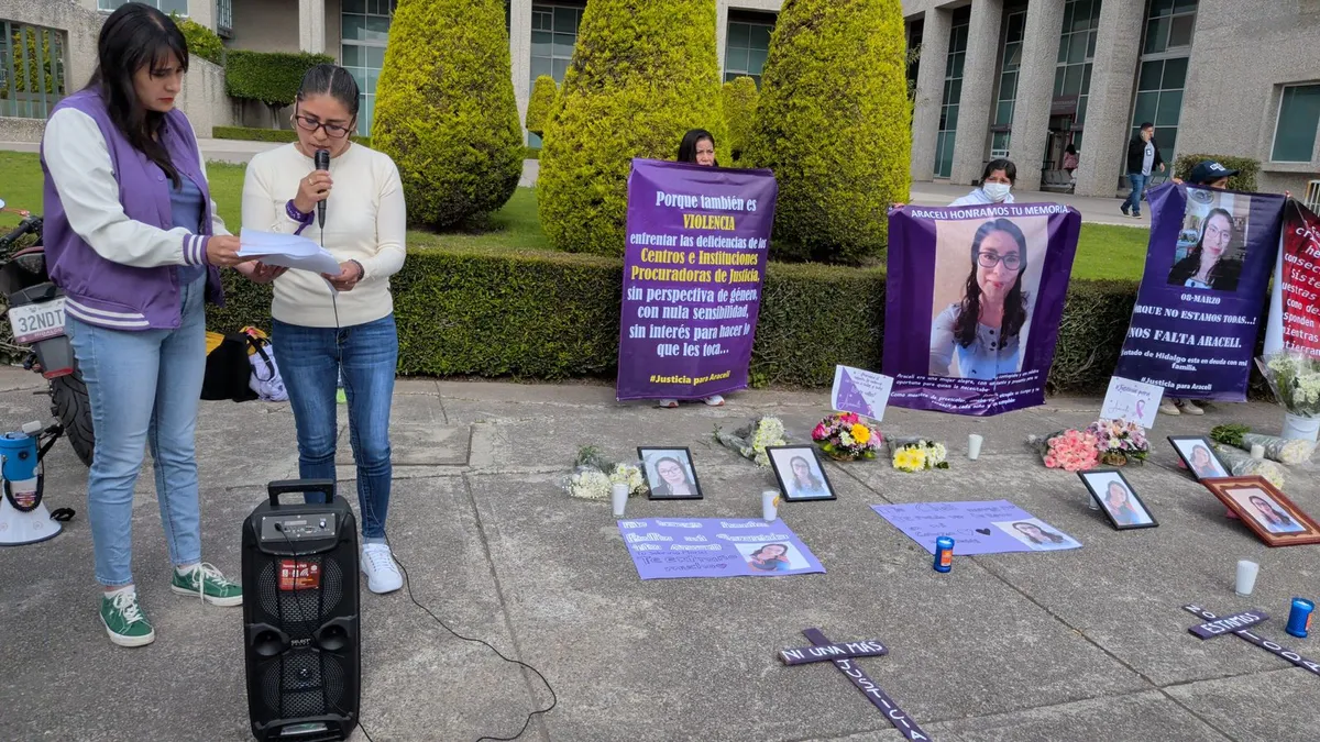 Familia de Araceli Cuevas y organización Yo Te Creo exigen justicia en Hidalgo.