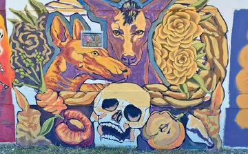 Murales por el Día de Muertos en Pachuca