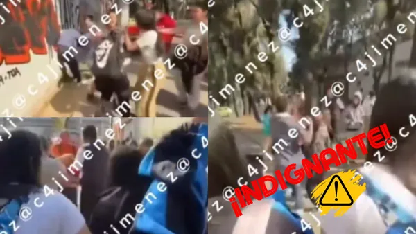 Papá amenaza a maestro mientras dos alumnas peleaban en secundaria de Venustiano Carranza, CDMX.