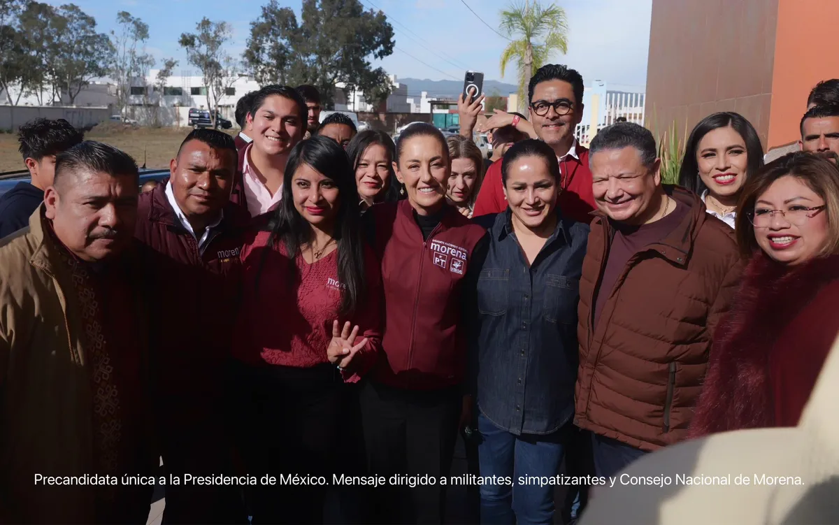 Claudia Sheinbaum llega a Tulancingo, la reciben al grito de “Presidenta”