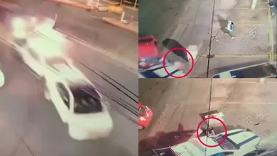 Un peatón fue atropellado por policías de Tlalnepantla en Periférico Norte durante una persecución de un vehículo robado; está grave.