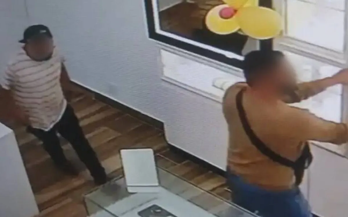 Así fue el asalto a joyería en Explanada, Pachuca