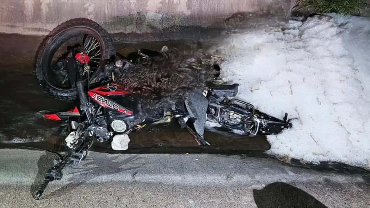 Motocicleta hallada en Tasquillo