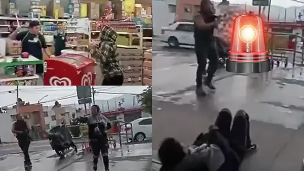 Policías disparan contra dos presuntas asaltantes en Aurrera de Tarímbaro; el momento quedó grabado en un video viral.