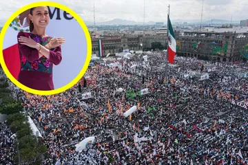 “Vamos por el camino correcto”: Sheinbaum cierra gira con multitud en el Zócalo
