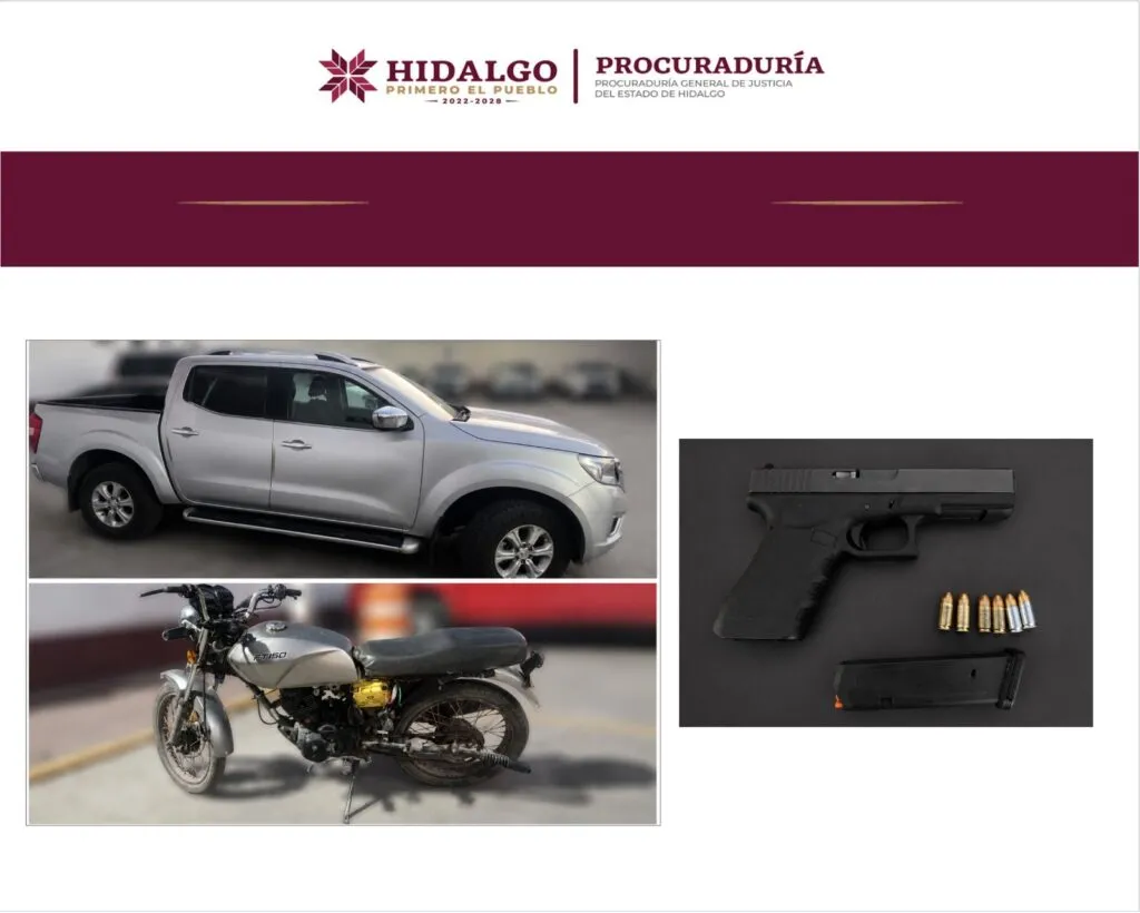 Caen tres con droga arma y vehículo robado en Hidalgo