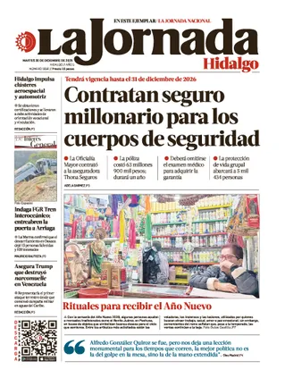 La Jornada Hidalgo | 30 de diciembre de 2025