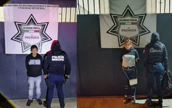 Detindos en la colonia Santa Julia de Pachuca por presunta posesión de narcoticos